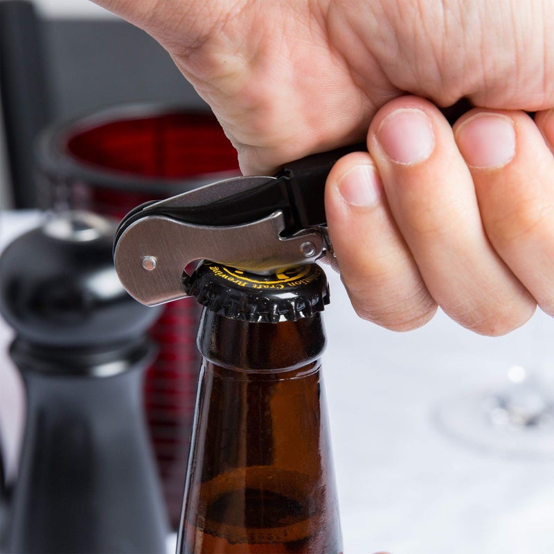 Oenophilia Duo-Lever Professional Waiters Corkscrew, Wine Opener and Foil Cutter, Bottle Opener - Plated, Iridescent Rainbow - Image 3